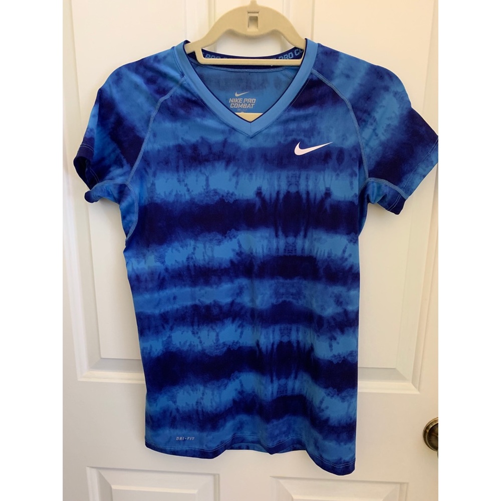 Nike pro dri fit size small fitted tie dye t shirt